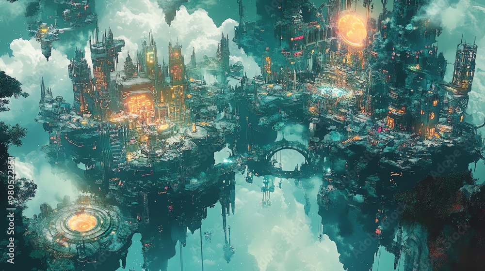 High-angle view of a stunning