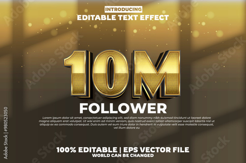 10 M editable text effect in new modern trend style