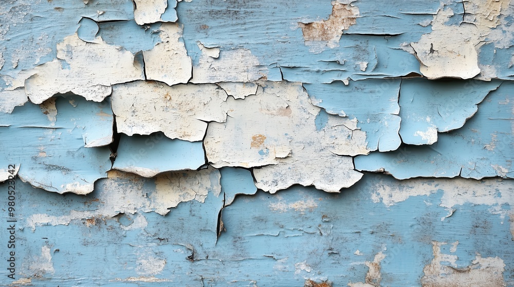 Close-Up of Weathered Blue Paint Peeling Off Wooden Surface, Textured Background of Aged and Distressed Wood, Rustic and Vintage Aesthetic for Design and Artistic Projects Close-Up of Weathered Blue Paint Peeling Off Wooden Surface, Textured Background of Aged and Distressed Wood, Rustic and Vintage Aesthetic for Design and Artistic Projects