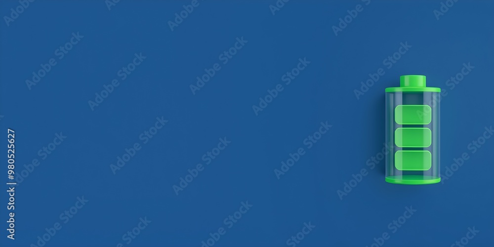 Charged Battery Icon: Energy and Power Charged Battery Icon: Energy and Power