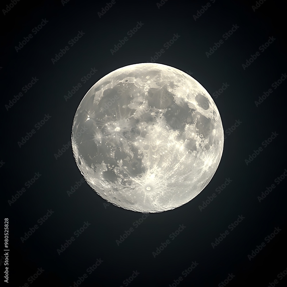 Obraz premium Closes up moon in the night