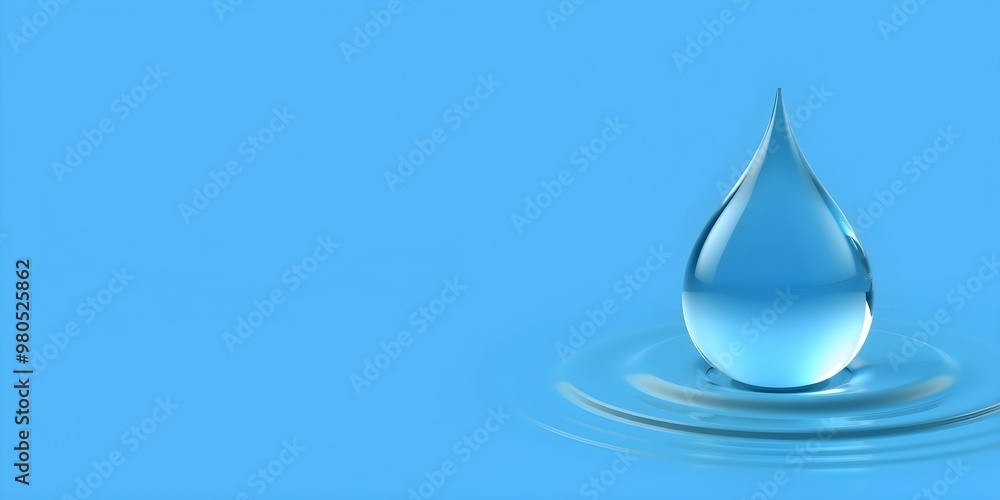 Water Drop Icon: Clean Water Conservation Water Drop Icon: Clean Water Conservation