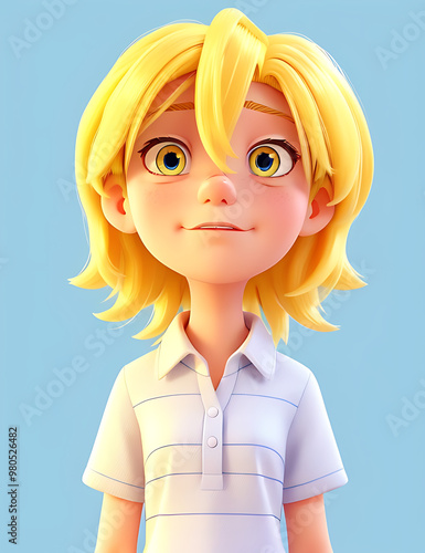 yellow hair blue eyes cartoon women