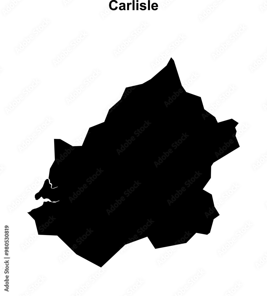 Carlisle blank outline map Carlisle blank outline map