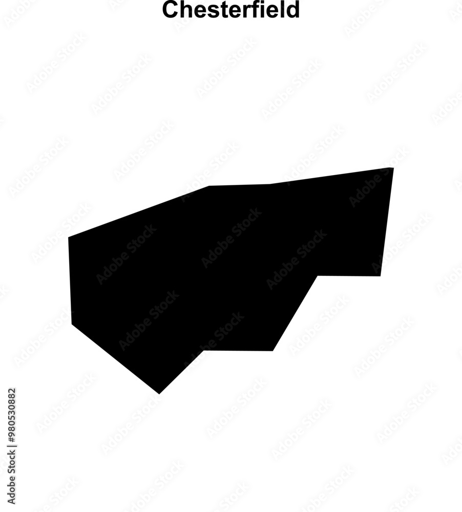 Chesterfield blank outline map Chesterfield blank outline map