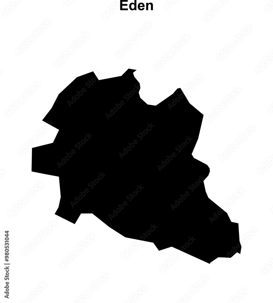 Eden blank outline map Eden blank outline map