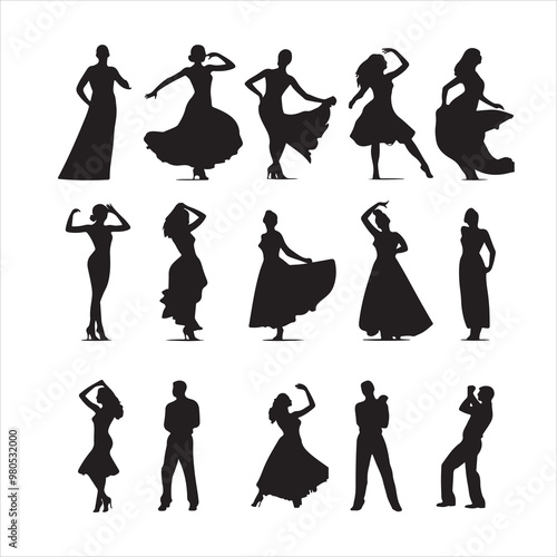 dancer vector silhouette