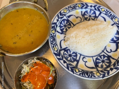 インド料理・ダル（豆）カレーのセット photo