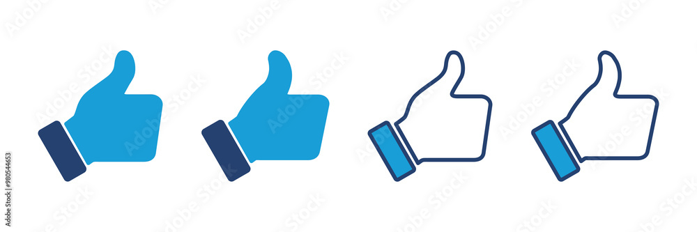 Fototapeta premium Thumbs up icon vector. Hand like. Like icon vector.