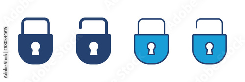 Lock icon vector. Padlock icon vector. Encryption icon. Security symbol