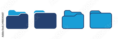 Folder icon vector. folder vector icon