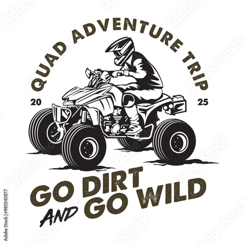 ATV Racing extreme sport, good for t shirt design and racing event logo 