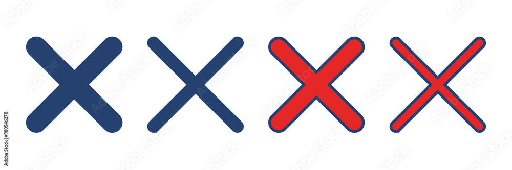 Close vector icon. Delete icon vector. cross sign Close vector icon. Delete icon vector. cross sign