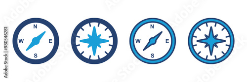 Compass icon vector. arrow compass icon vector