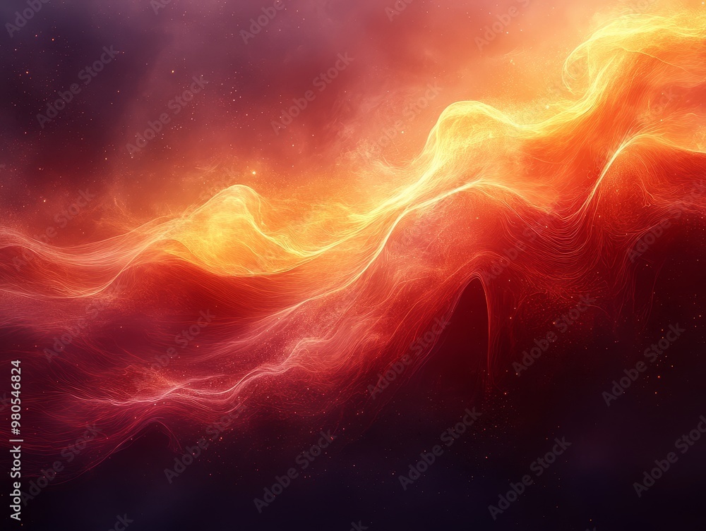 Obraz premium Abstract Fire and Smoke Waves