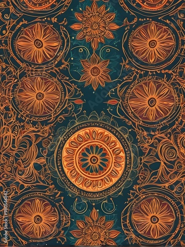 Abstract indian pattern background