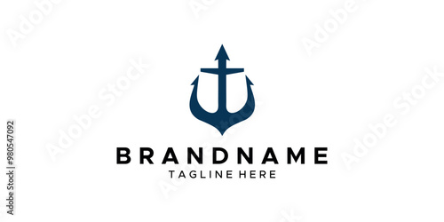 an anchor themed graphic image, on a white background. vector graphic base.