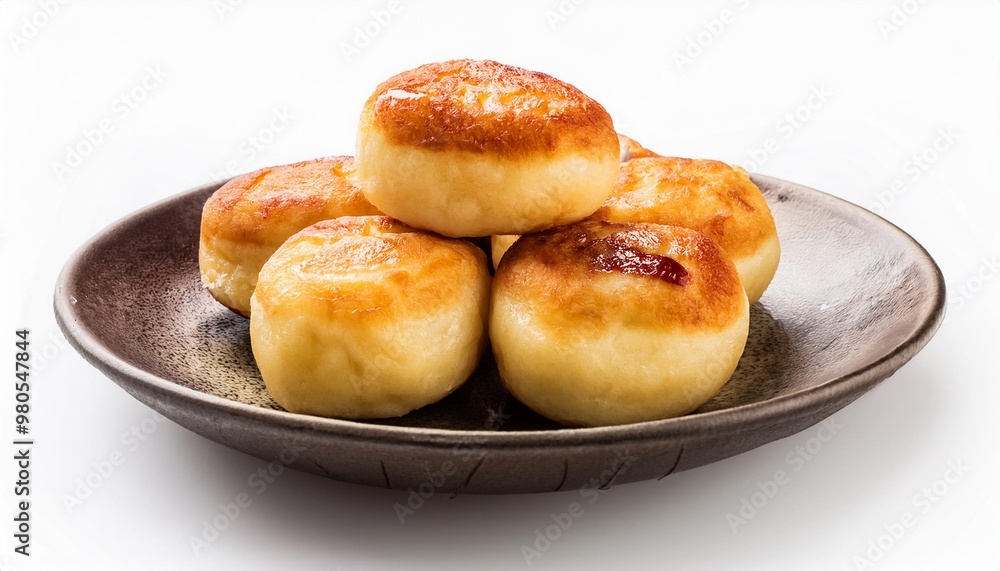 Korean Food, Hotteok on white background isolated. Korean Food, Hotteok on white background isolated.