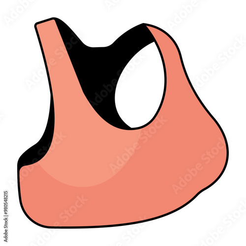 A trendy design icon of sports bra