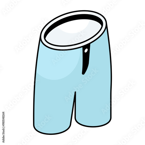 A colored design icon of pant
