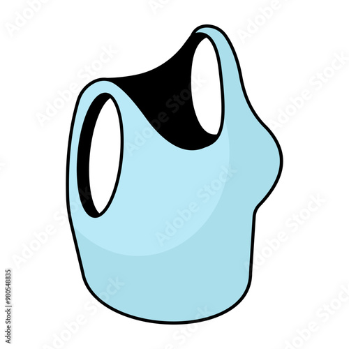 A colored design icon of sports bra