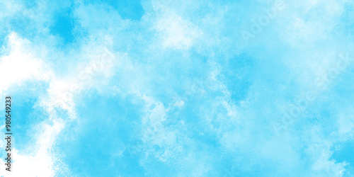 abstract surface blue watercolor painting cloudy sky background, Watercolor illustration art abstract blue grunge paper texture background, clouds in the blue sky with natural tiny clouds.