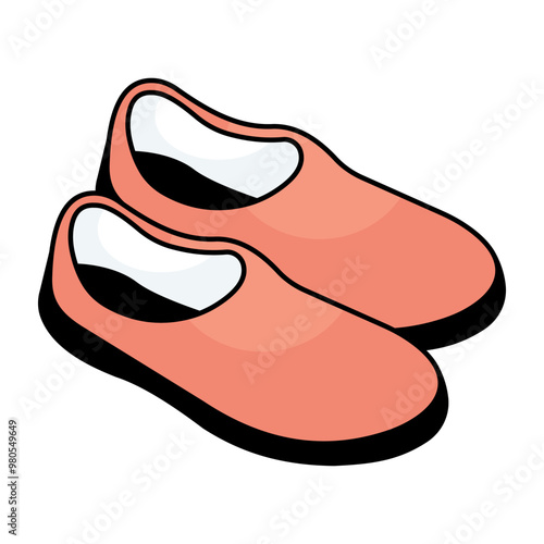 A flat design icon of espadrilles 