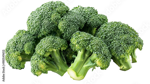 A fresh broccoli floret. Isolated on Transparent Background