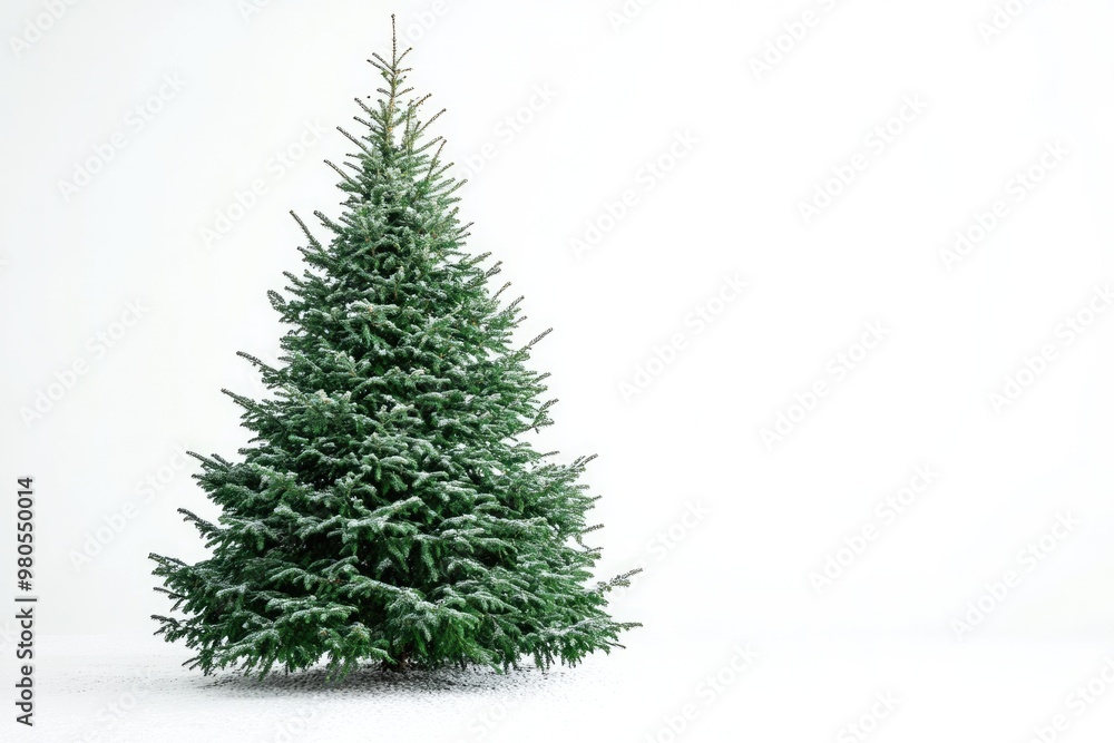 One Christmas tree isolated on white background. One Christmas tree isolated on white background.