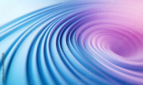 Abstract blue and purple glass shape with colorful refraction effect background with blurred, wavy lines, soft curves, pastel colors, gradient effect, vector illustration, elegant style,