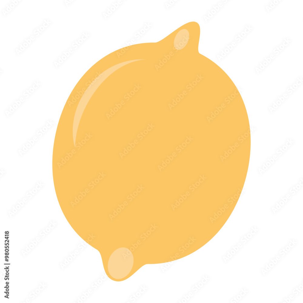 Vector illustration of a yellow lemon with simple shading, representing fresh fruit and healthy eating. Vector illustration of a yellow lemon with simple shading, representing fresh fruit and healthy eating.