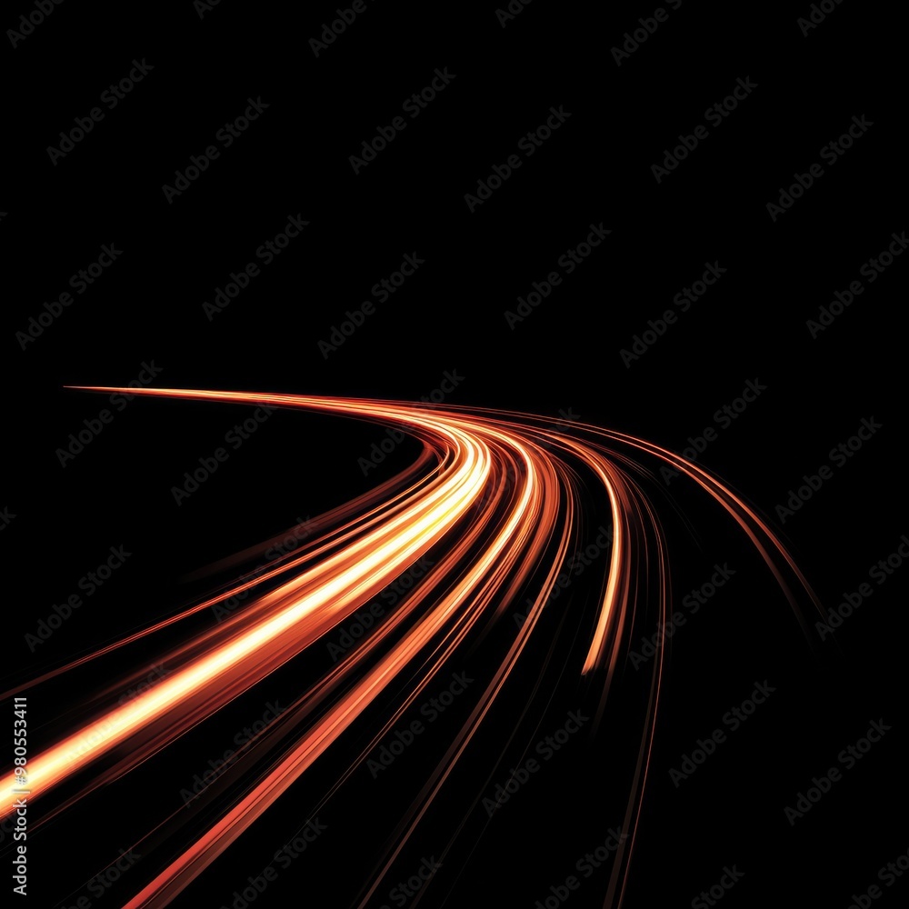 Light trails on black background. Light trails on black background.