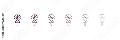 jawbreaker  outline icon. Linear vector from food concept. 6 different line style jawbreaker  icon included thin, light, regular, medium, bold, black