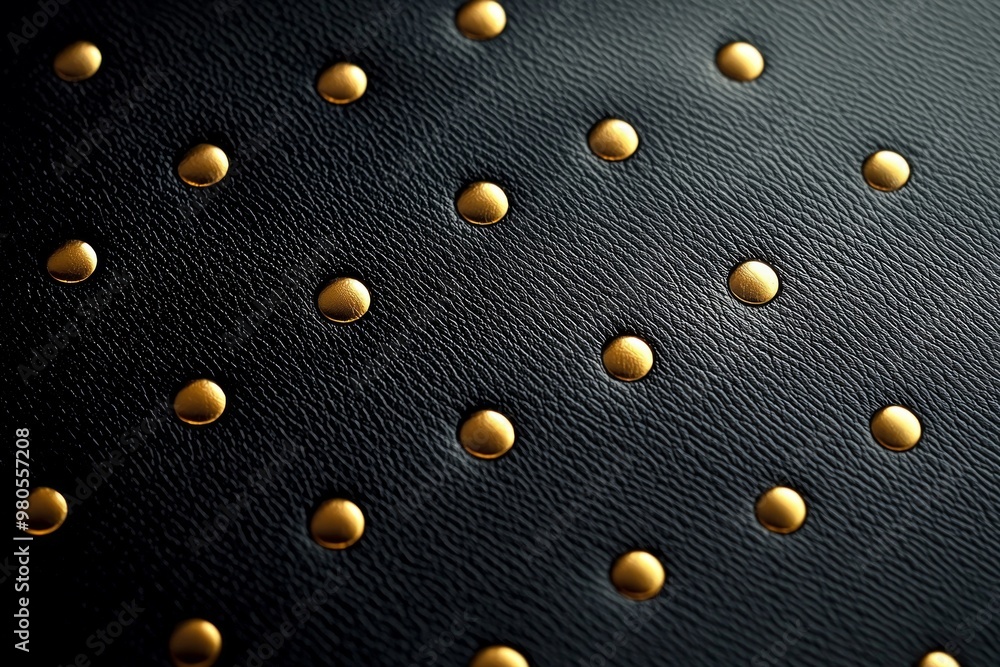 A smooth black leather background with small gold dots, representing understated elegance. A smooth black leather background with small gold dots, representing understated elegance.