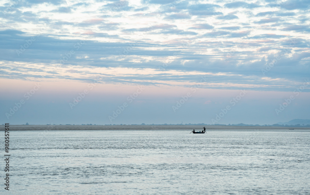 Fototapeta premium boat in the river