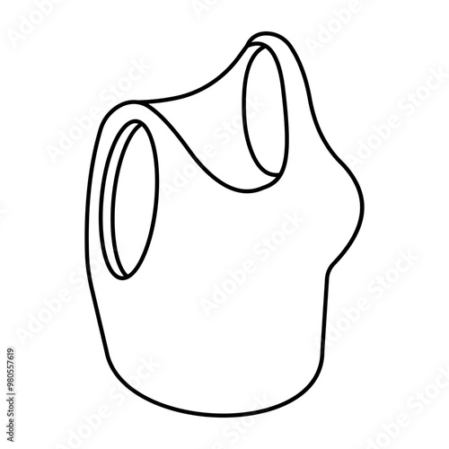 A colored design icon of sports bra