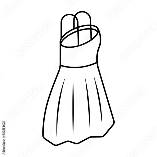 Modern design icon of dress