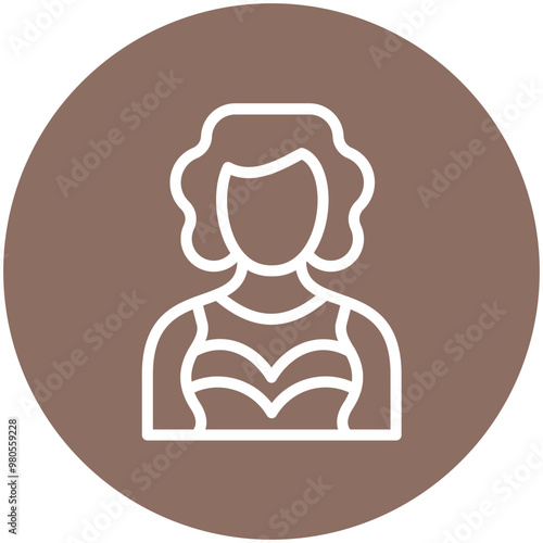 Actress vector icon illustration of Filmmaking iconset.