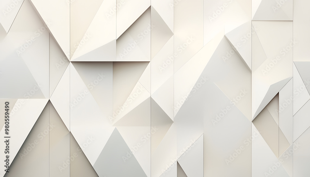 Fototapeta premium Clean, sharp geometric patterns in neutral tones, giving off a sleek, modern vibe