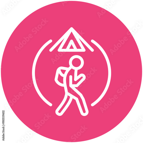 Nomadic Lifestyle vector icon illustration of Lifestyles iconset.