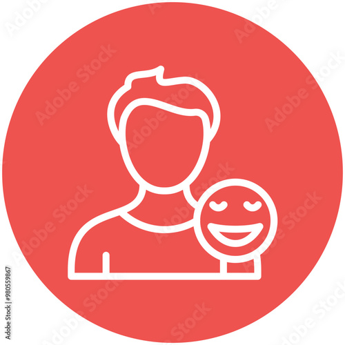 Happy vector icon illustration of Lifestyles iconset.