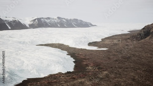 Wallpaper Mural A view of a glacier from a high point of view Torontodigital.ca