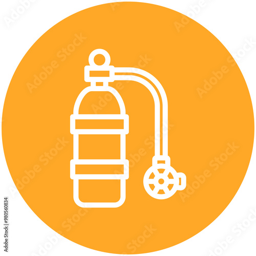 Diving Cylinder vector icon illustration of Vacation and Tourism iconset.