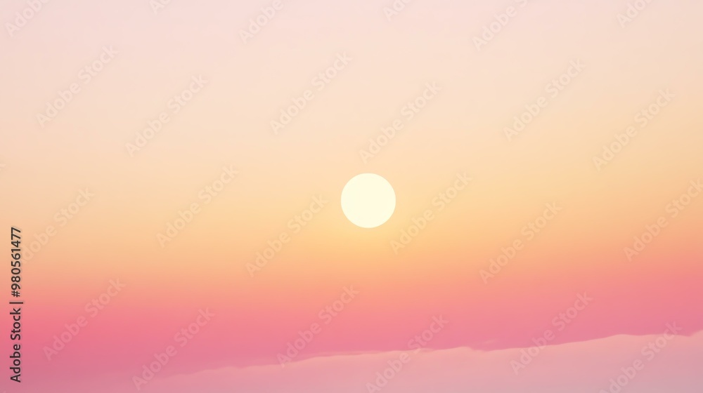 A serene sunset over a tranquil horizon, featuring soft pastel colors and a glowing sun. Perfect for relaxation and inspiration. A serene sunset over a tranquil horizon, featuring soft pastel colors and a glowing sun. Perfect for relaxation and inspiration.