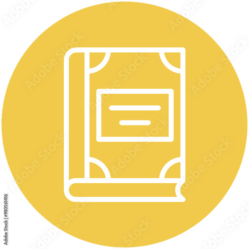 Novel vector icon illustration of Literature iconset.