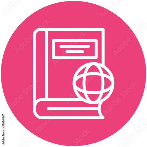 Encyclopedia vector icon illustration of Literature iconset.