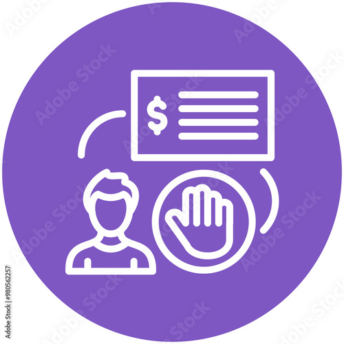 Tax Resistance vector icon illustration of Protesting and Civil Disobedience iconset.