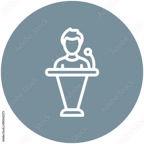 Speech vector icon illustration of Protesting and Civil Disobedience iconset.