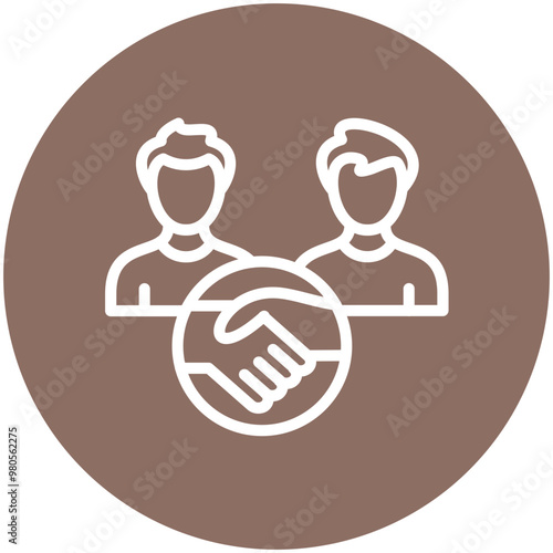 Solidarity vector icon illustration of Protesting and Civil Disobedience iconset.