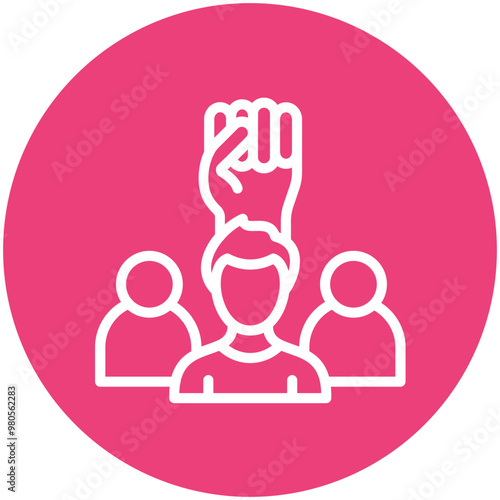 Revolution vector icon illustration of Protesting and Civil Disobedience iconset.